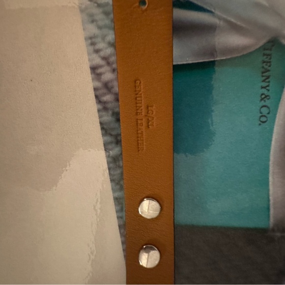 Tiffany & Co. Leather Bracelet with Sterling Silver Logo - Picture 7 of 7